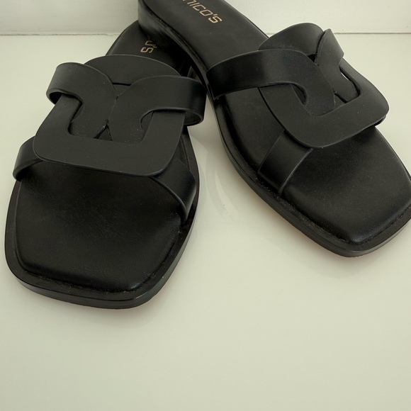 Chico's Ilaria Black Slide Sandals Size 7 - Picture 2 of 7